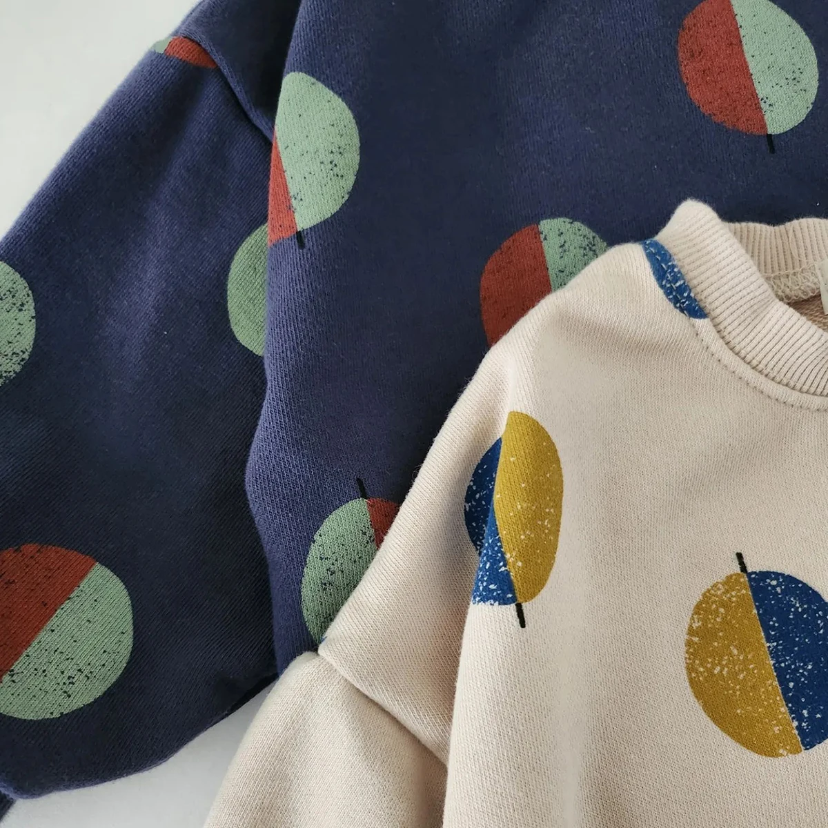 Korea Baby Boys Clothes Sets Kids Oversized Balloon Print Sweatshirt Jogger Pants Childrens Suit Girls Outfit Set Sports Suit