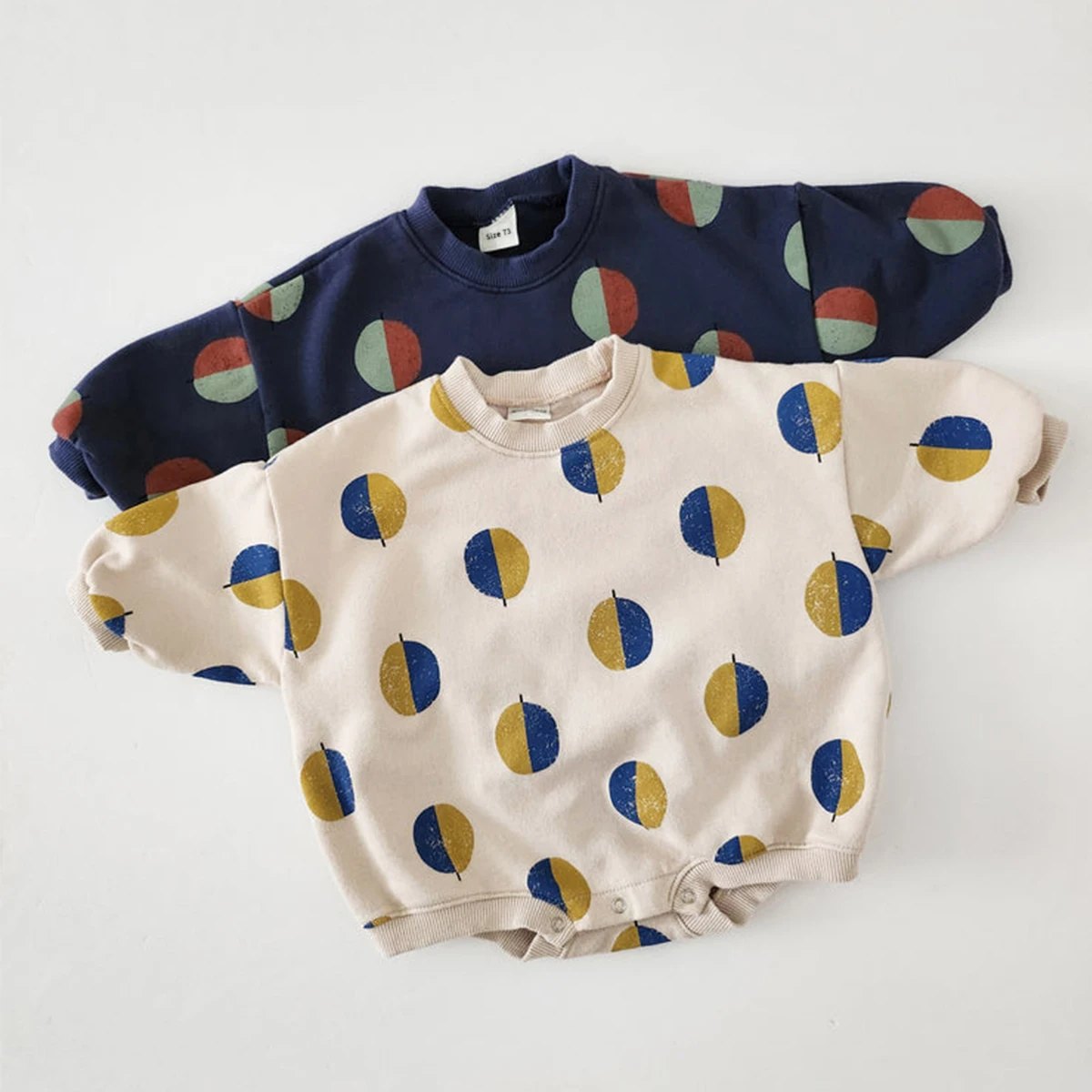 Korea Baby Boys Clothes Sets Kids Oversized Balloon Print Sweatshirt Jogger Pants Childrens Suit Girls Outfit Set Sports Suit
