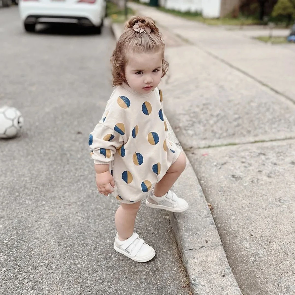 Korea Baby Boys Clothes Sets Kids Oversized Balloon Print Sweatshirt Jogger Pants Childrens Suit Girls Outfit Set Sports Suit