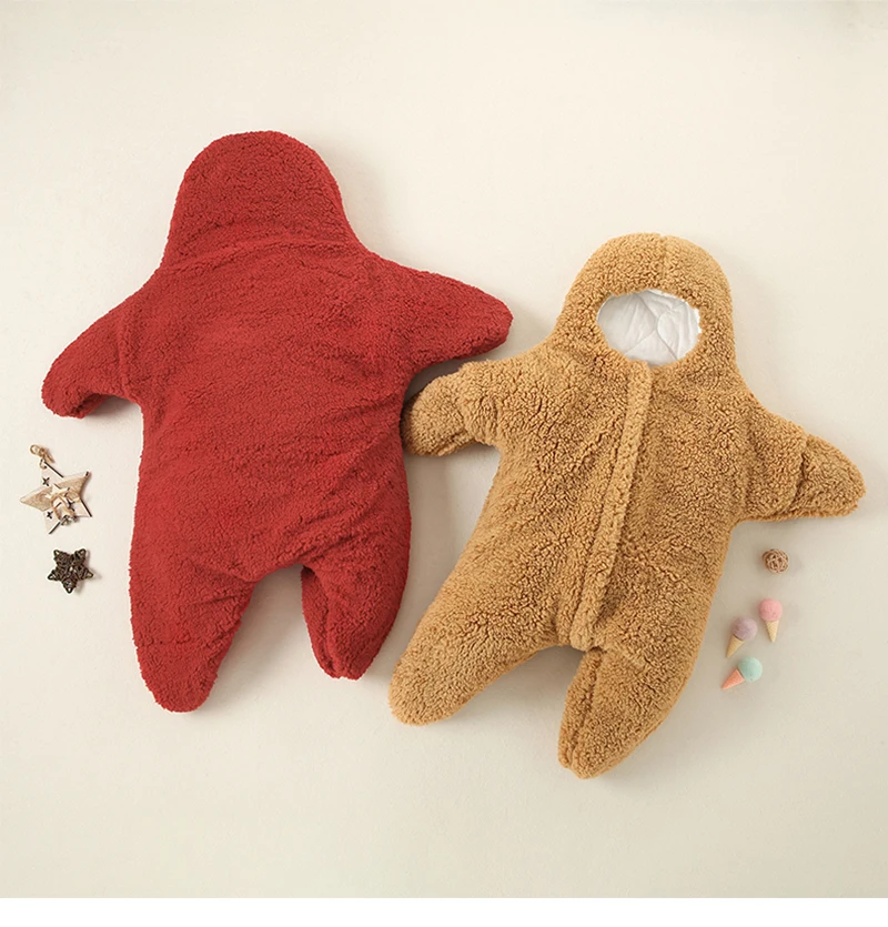 0-6 Month Baby Sleeping Bags Starfish Shape Autumn Winter Soft Newborn Wrap Blanket Swaddling Warm Cotton Sleepsack for Babies