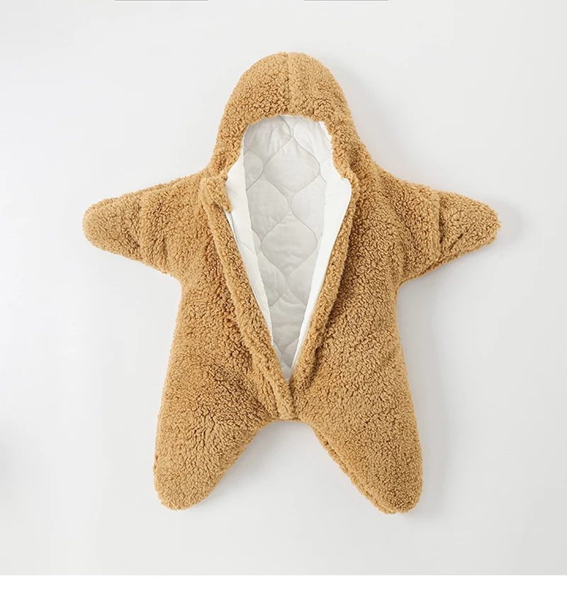 0-6 Month Baby Sleeping Bags Starfish Shape Autumn Winter Soft Newborn Wrap Blanket Swaddling Warm Cotton Sleepsack for Babies