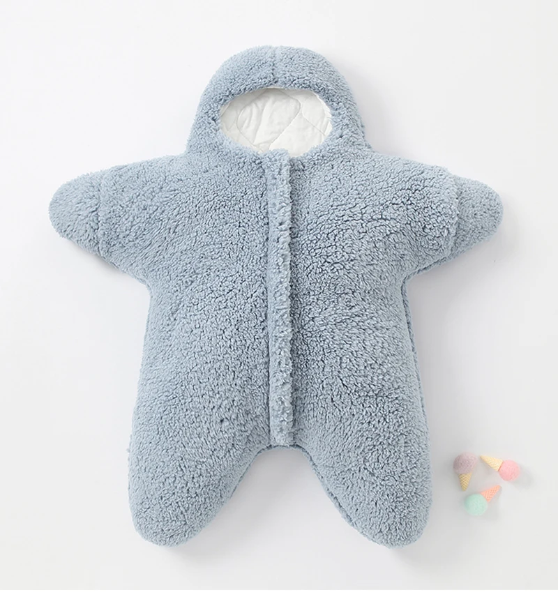 0-6 Month Baby Sleeping Bags Starfish Shape Autumn Winter Soft Newborn Wrap Blanket Swaddling Warm Cotton Sleepsack for Babies