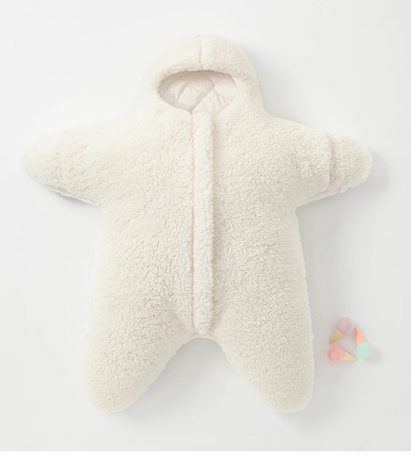 0-6 Month Baby Sleeping Bags Starfish Shape Autumn Winter Soft Newborn Wrap Blanket Swaddling Warm Cotton Sleepsack for Babies