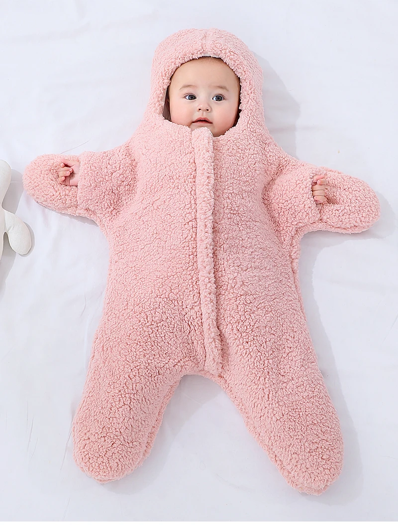 0-6 Month Baby Sleeping Bags Starfish Shape Autumn Winter Soft Newborn Wrap Blanket Swaddling Warm Cotton Sleepsack for Babies