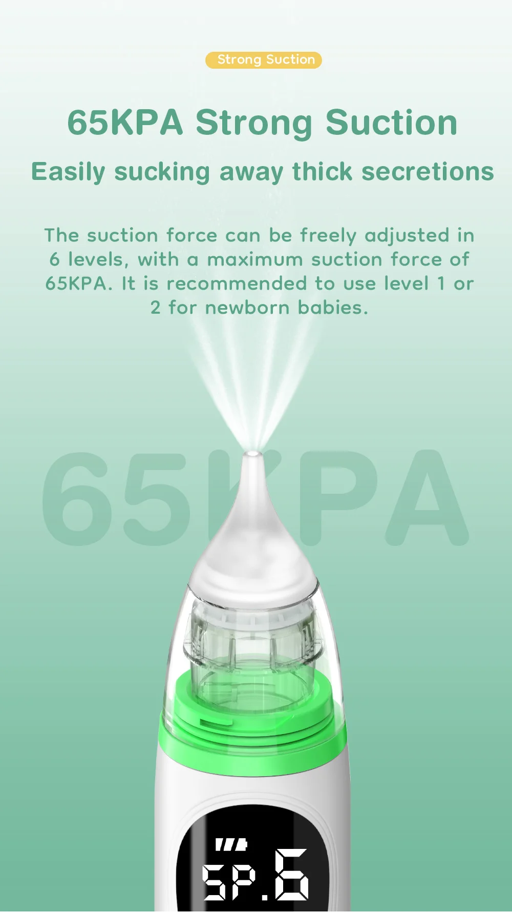 MAMIJOY Electric Nasal Absorber Silent Baby Obstruction Rhinitis Cleaner Nasal Aspirator Nasal Mucus Cleaning Tool Fro Newborn
