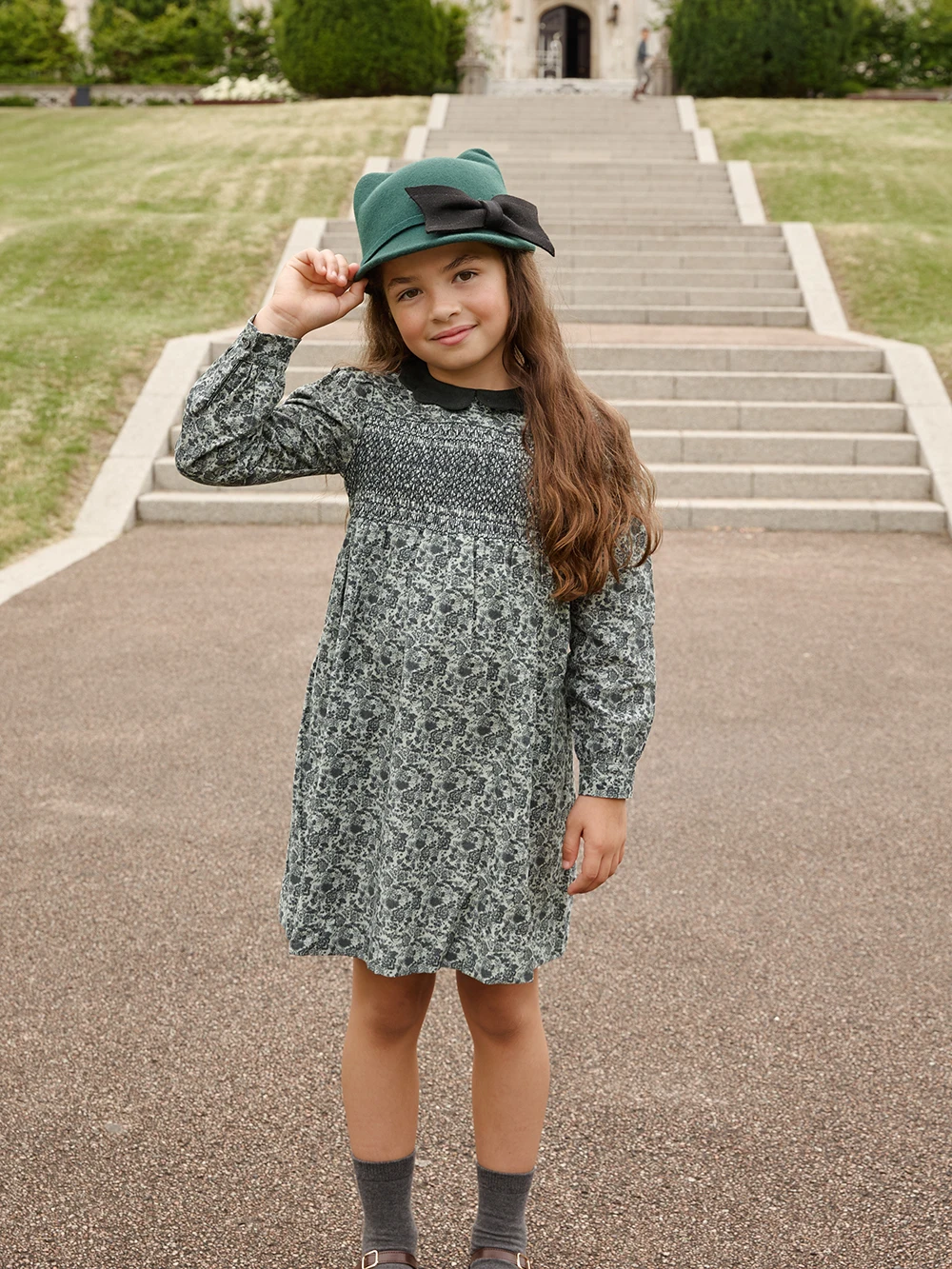 AS IL AW26 Corduroy Collection Floral Cotton Girls Print Smocking Dress Boys Sweater Embroidery Plaid Pants Brother Sister