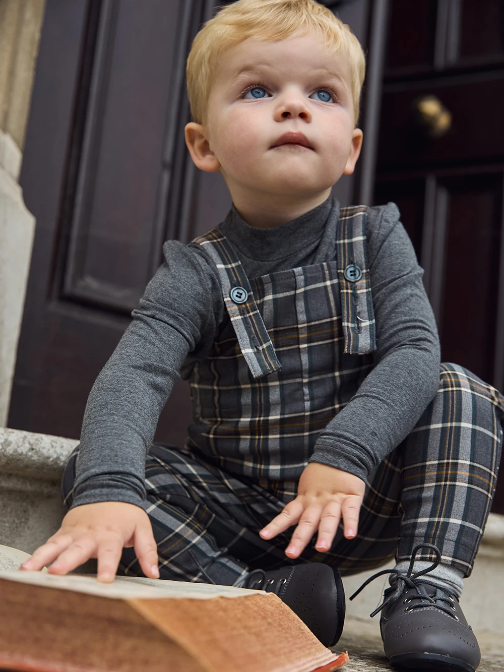 AS IL AW26 Corduroy Collection Floral Cotton Girls Print Smocking Dress Boys Sweater Embroidery Plaid Pants Brother Sister
