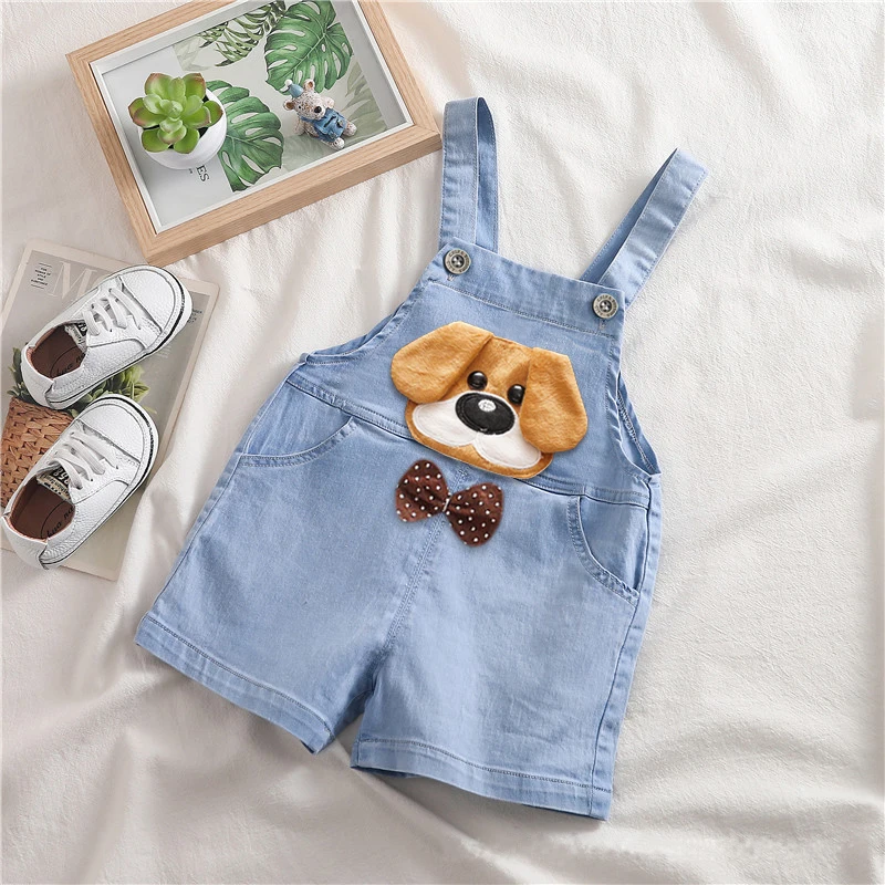 IENENS Summer Kids Baby Boys Jumper Pants Denim Shorts Jeans Overalls Toddler Infant Girl Playsuit Clothes Clothing Trousers