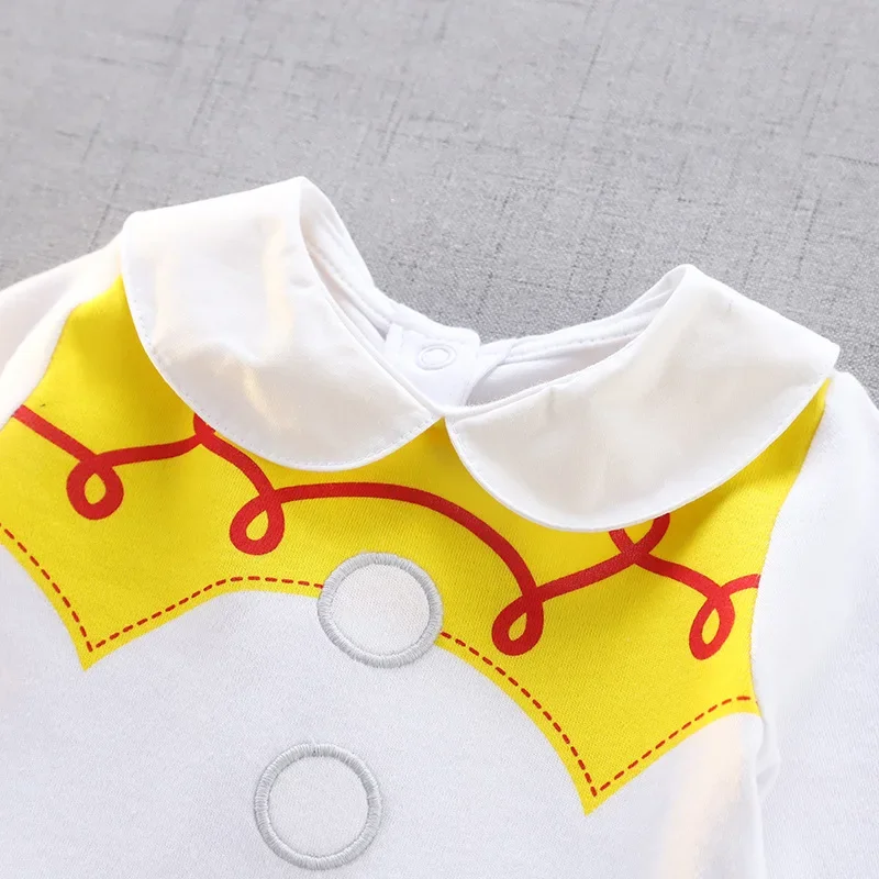 Baby Girl New Summer Bodysuit Cartoon Princess Jumpsuit Children's Long Sleeved Infant Girls Halloween Role Play Clothing H3924
