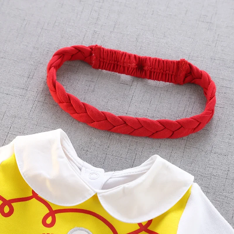 Baby Girl New Summer Bodysuit Cartoon Princess Jumpsuit Children's Long Sleeved Infant Girls Halloween Role Play Clothing H3924
