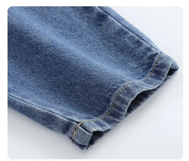 2026 New Korean Version Soft Washed Denim Children's Baby Jumpsuit Boys and Girls Front Pocket Solid Color Integrated Pants 0-5Y
