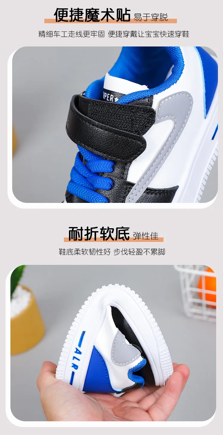 Boys Casual Shoes Spring Fall New Kids Low Top Lightweight Soft Sole School Waterproof Children Sneakers Lightweight Waterproof