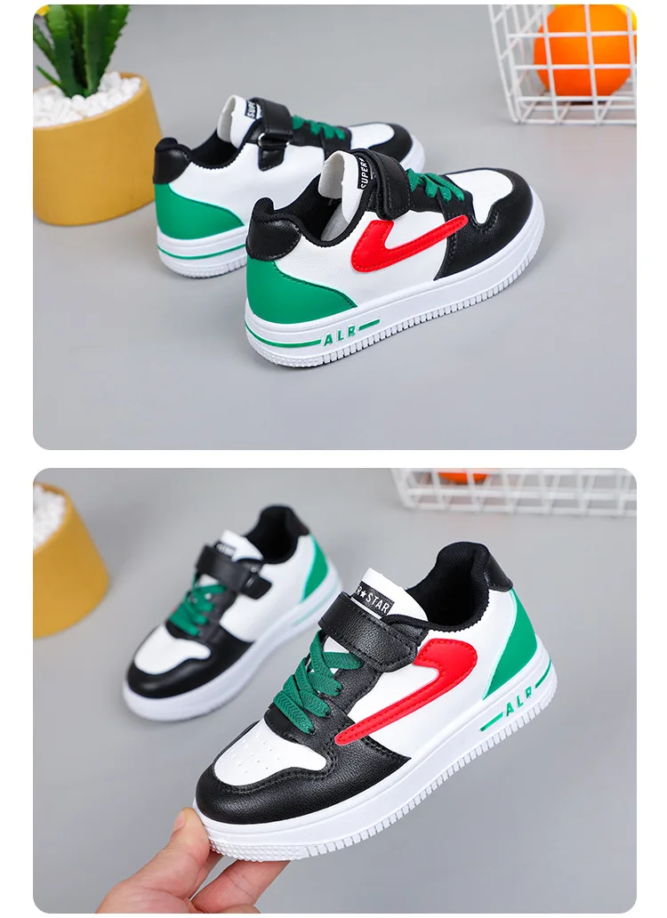 Boys Casual Shoes Spring Fall New Kids Low Top Lightweight Soft Sole School Waterproof Children Sneakers Lightweight Waterproof