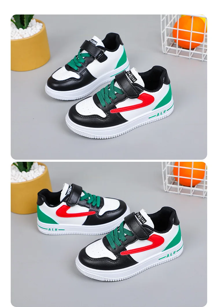 Boys Casual Shoes Spring Fall New Kids Low Top Lightweight Soft Sole School Waterproof Children Sneakers Lightweight Waterproof