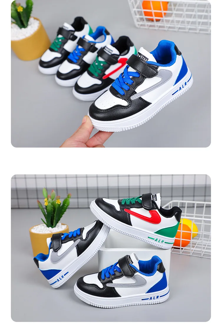 Boys Casual Shoes Spring Fall New Kids Low Top Lightweight Soft Sole School Waterproof Children Sneakers Lightweight Waterproof