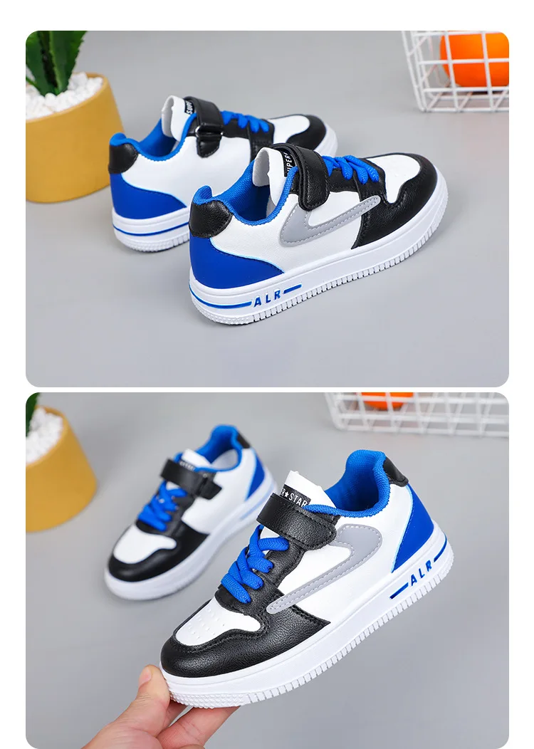 Boys Casual Shoes Spring Fall New Kids Low Top Lightweight Soft Sole School Waterproof Children Sneakers Lightweight Waterproof