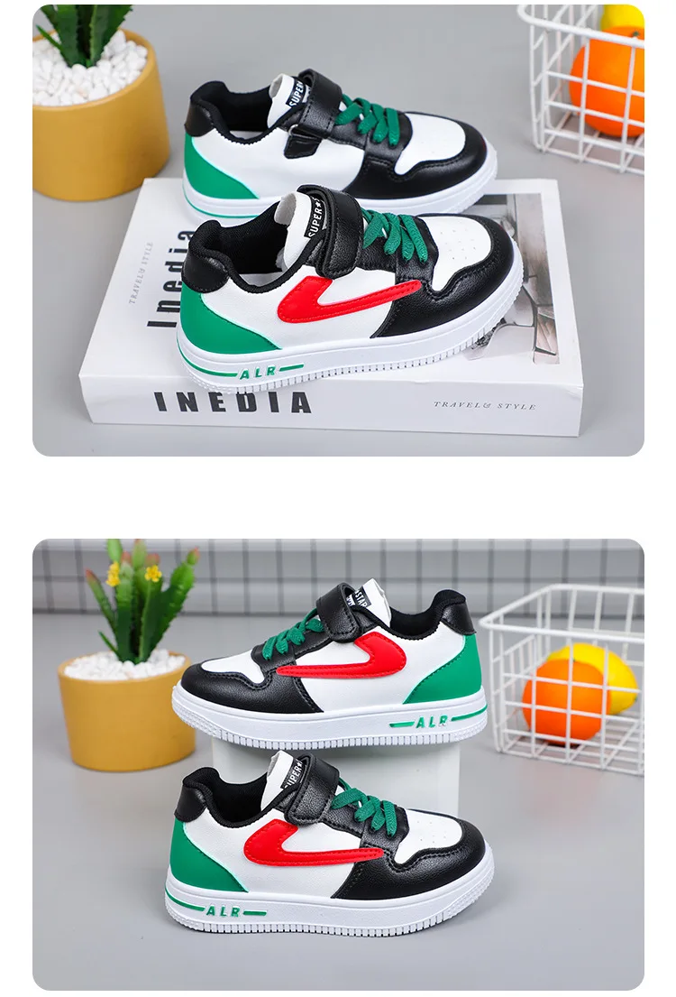 Boys Casual Shoes Spring Fall New Kids Low Top Lightweight Soft Sole School Waterproof Children Sneakers Lightweight Waterproof