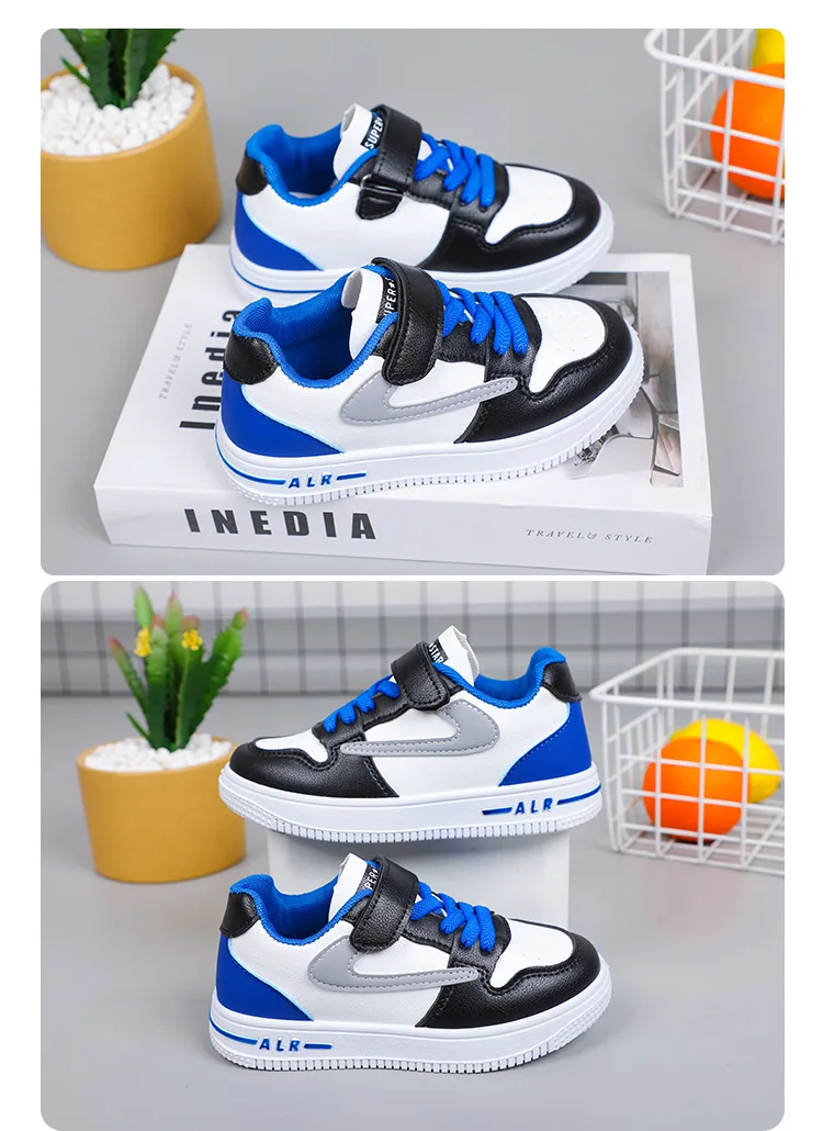 Boys Casual Shoes Spring Fall New Kids Low Top Lightweight Soft Sole School Waterproof Children Sneakers Lightweight Waterproof