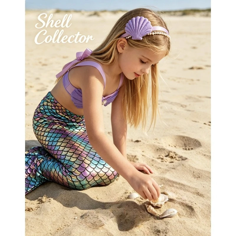 Newborn Mermaid Photography Baby Summer Swimsuit Photo Prop Cute Style Shooting Outfit Studio Posing Photoshoot Dress Accessory