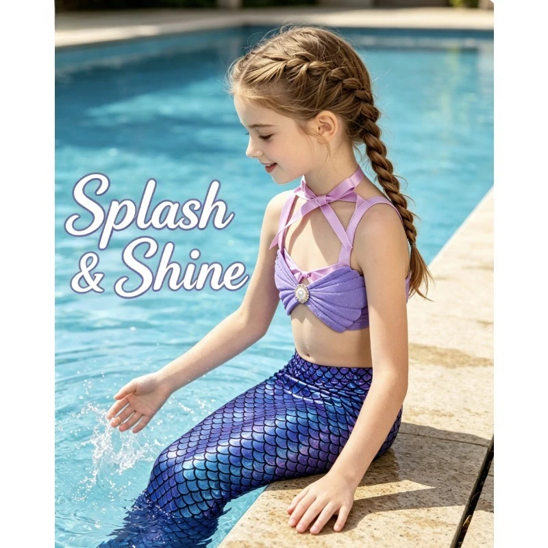 Newborn Mermaid Photography Baby Summer Swimsuit Photo Prop Cute Style Shooting Outfit Studio Posing Photoshoot Dress Accessory