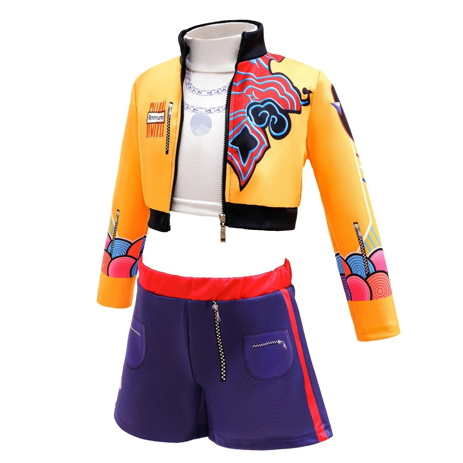 Girls Kids Idol Singer Stage Performance Costume Set Hip Hop Cosplay Outfit Jacket Top Shorts Skirt for Talent Show Party