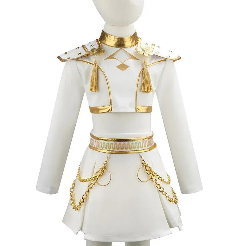 Girls Kids Idol Singer Stage Performance Costume Set Hip Hop Cosplay Outfit Jacket Top Shorts Skirt for Talent Show Party