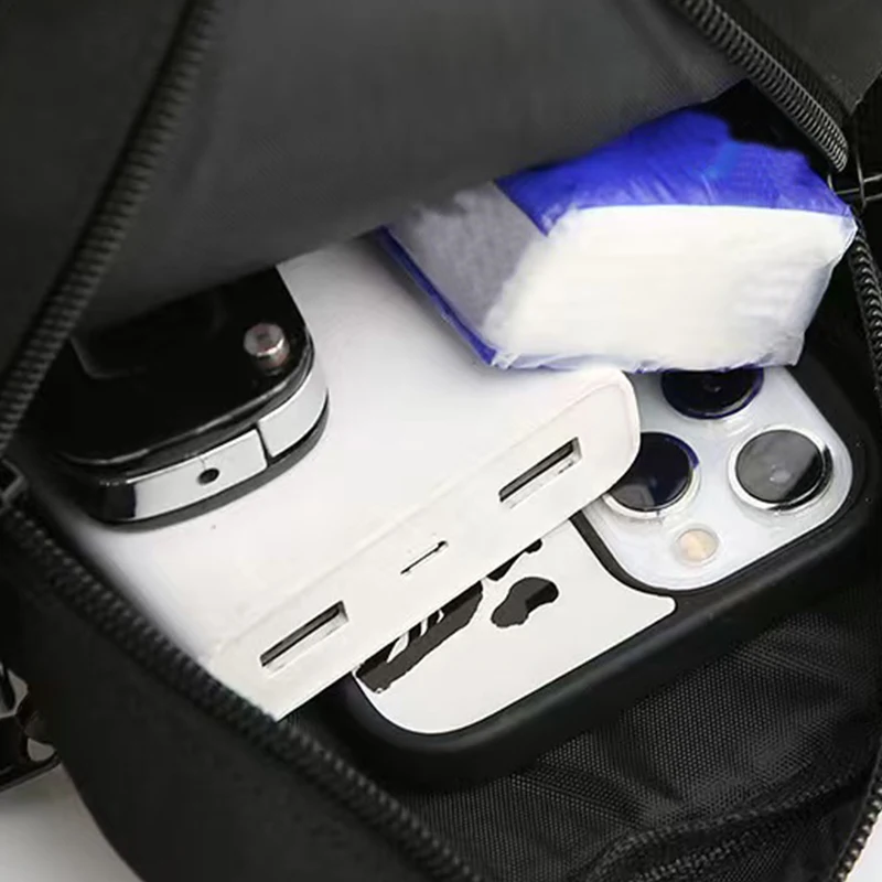 Men's Bag, Available in Single Shoulder or Cross-Body Design, Suitable for Daily Use During School. Made of Nylon Material.