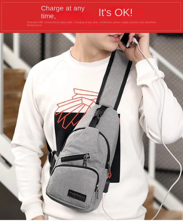 Fashion Casual Crossbody Bag Small Men's Shoulder Bag Men Diagonal Backpack Messenger Phone Bag Boy Fanny Chest Pack New