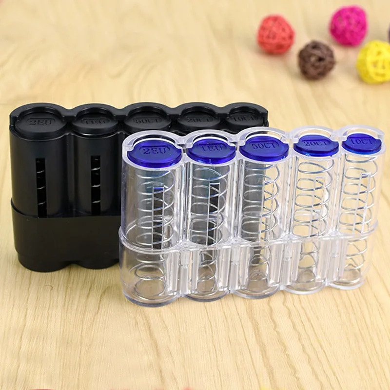 Creative Coins Purse Storage Box Euro Coin Dispenser Container Case High Quality Wallet Holders Money Boxes Bins 2023 Wholesale