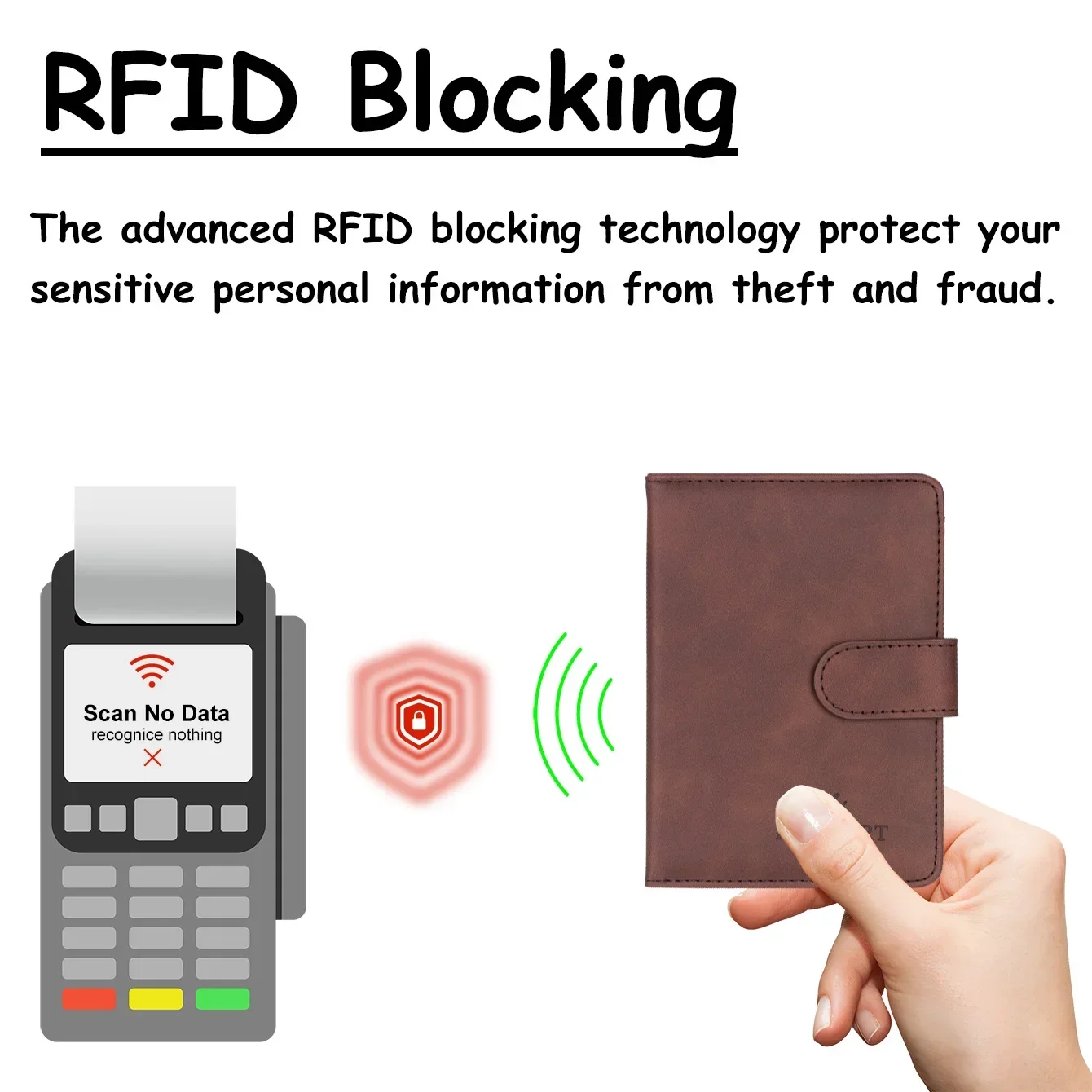 Simple Travel Passport Holder Cover Case Wallet RFID Blocking Business PU Leather Card Case Travel Accessories for Women Men