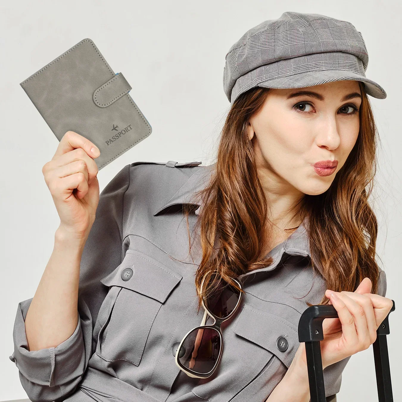 Simple Travel Passport Holder Cover Case Wallet RFID Blocking Business PU Leather Card Case Travel Accessories for Women Men