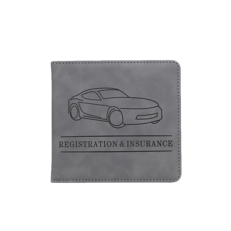 Car Registration Insurance Holder Driving License Cover Leather Auto Documents Drivers License Storage Bag Credit Card Holder