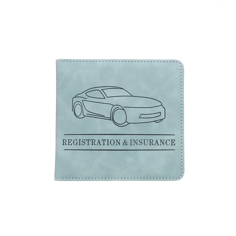 Car Registration Insurance Holder Driving License Cover Leather Auto Documents Drivers License Storage Bag Credit Card Holder