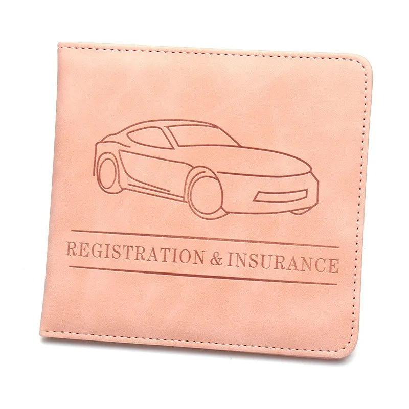 Car Registration Insurance Holder Driving License Cover Leather Auto Documents Drivers License Storage Bag Credit Card Holder