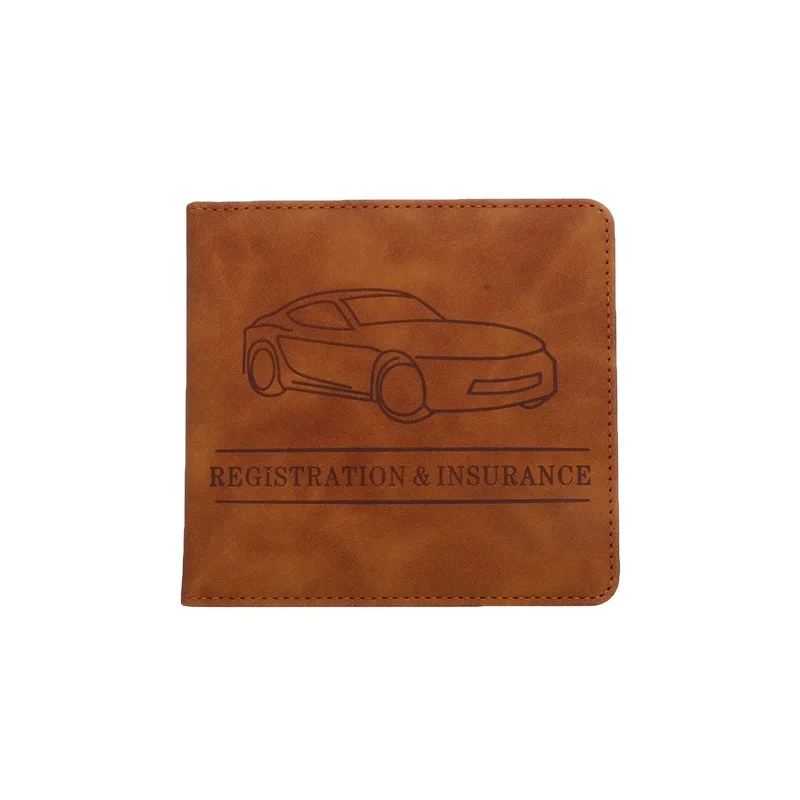 Car Registration Insurance Holder Driving License Cover Leather Auto Documents Drivers License Storage Bag Credit Card Holder