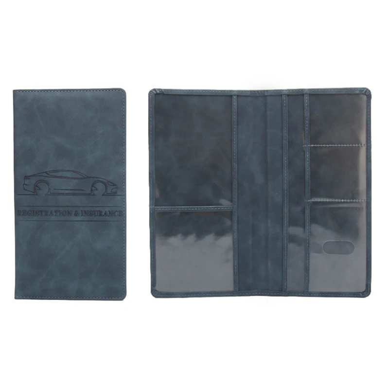Car Registration Insurance Holder Driving License Cover Leather Auto Documents Drivers License Storage Bag Credit Card Holder
