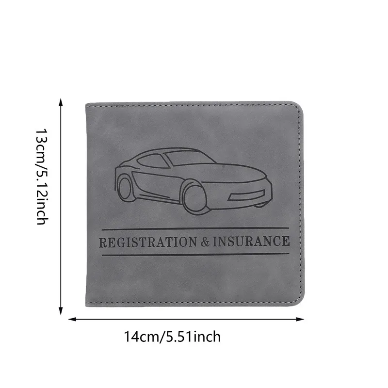 Car Registration Insurance Holder Driving License Cover Leather Auto Documents Drivers License Storage Bag Credit Card Holder