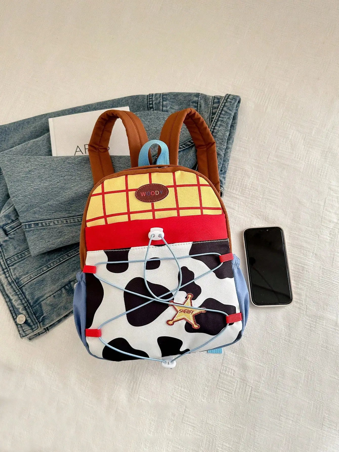 Fashionable and Casual Women's Backpack Cute Cow Print Backpack Soft and Durable Fabric Backpack Suitable for Daily Use