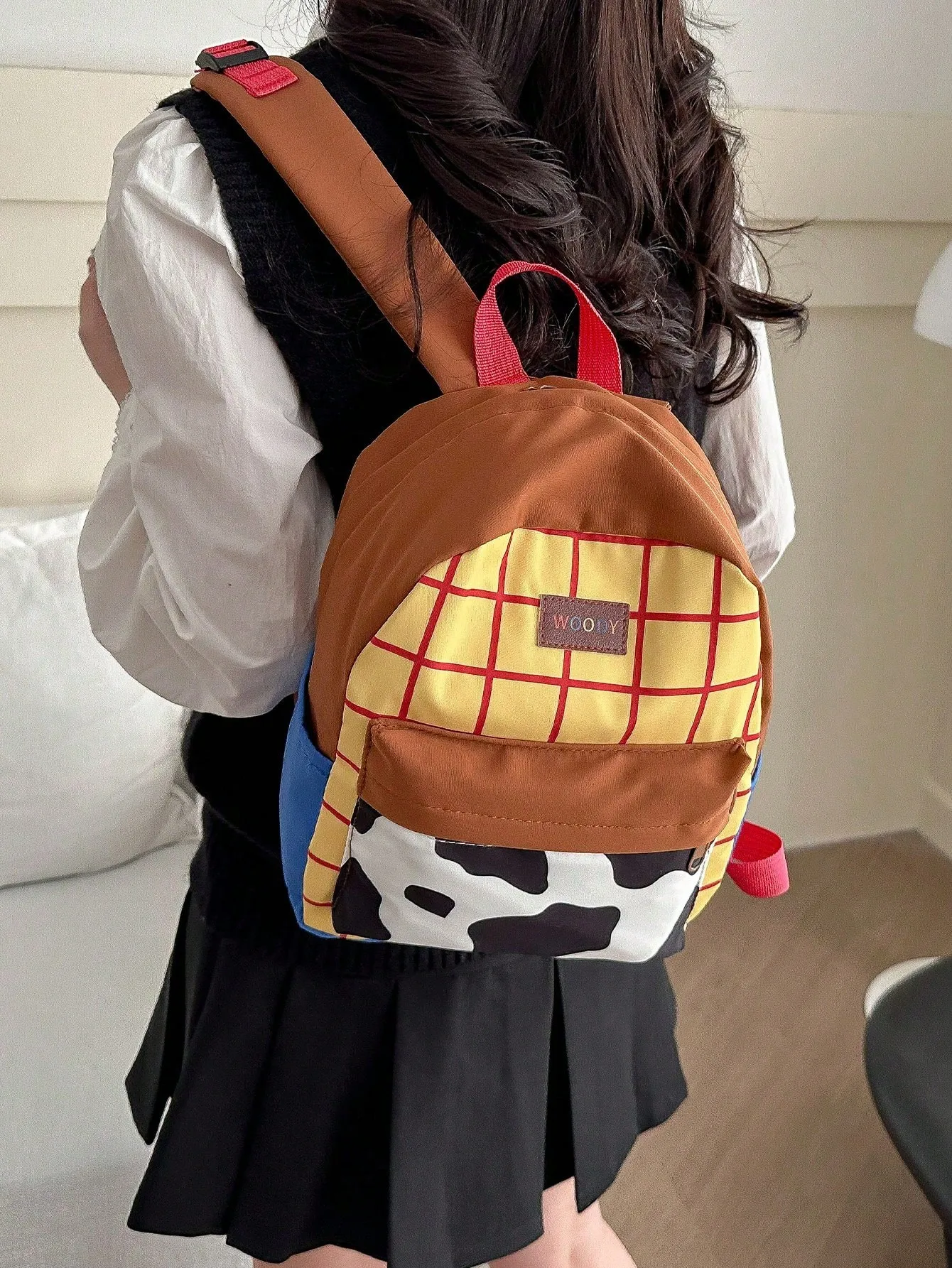 Fashionable and Casual Women's Backpack Cute Cow Print Backpack Soft and Durable Fabric Backpack Suitable for Daily Use