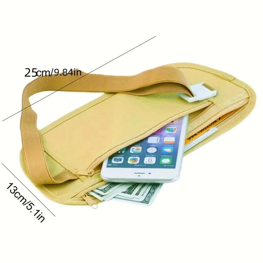 Anti-Theft Invisible Travel Waist Bag - Wallet for Men & Women, Hidden Passport Money Belt, Chest Bag Gift for Travelers