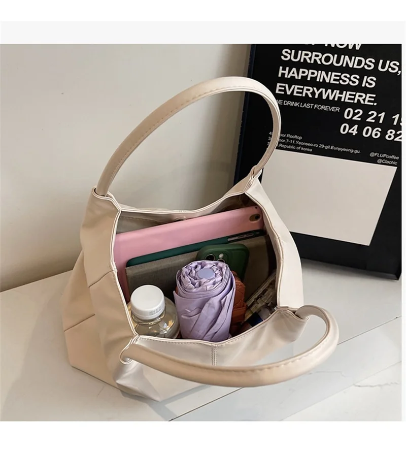 Fashion Women's Bag Large Capacity Tote Daily Commute Women's Shoulder Bag Black Soft PU Leather Handbag Shopping