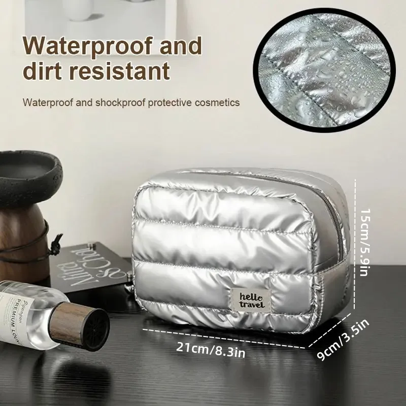 Large Capacity Travel Makeup Bag Fashion Portable Multifunctional Cosmetic Bag Waterproof Toiletry Storage Organizer Bag