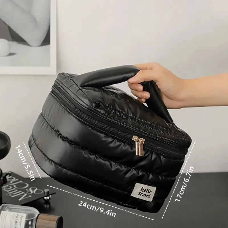 Large Capacity Travel Makeup Bag Fashion Portable Multifunctional Cosmetic Bag Waterproof Toiletry Storage Organizer Bag