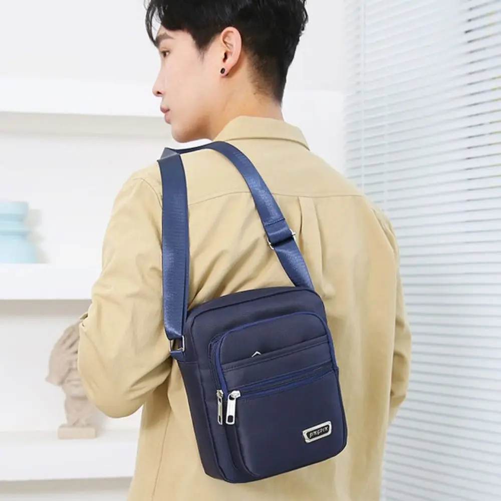 Men Crossbody Bags Male Nylon Shoulder Bags Boy Messenger Bags Man Handbags for Travel Casual Large Satchel Grey