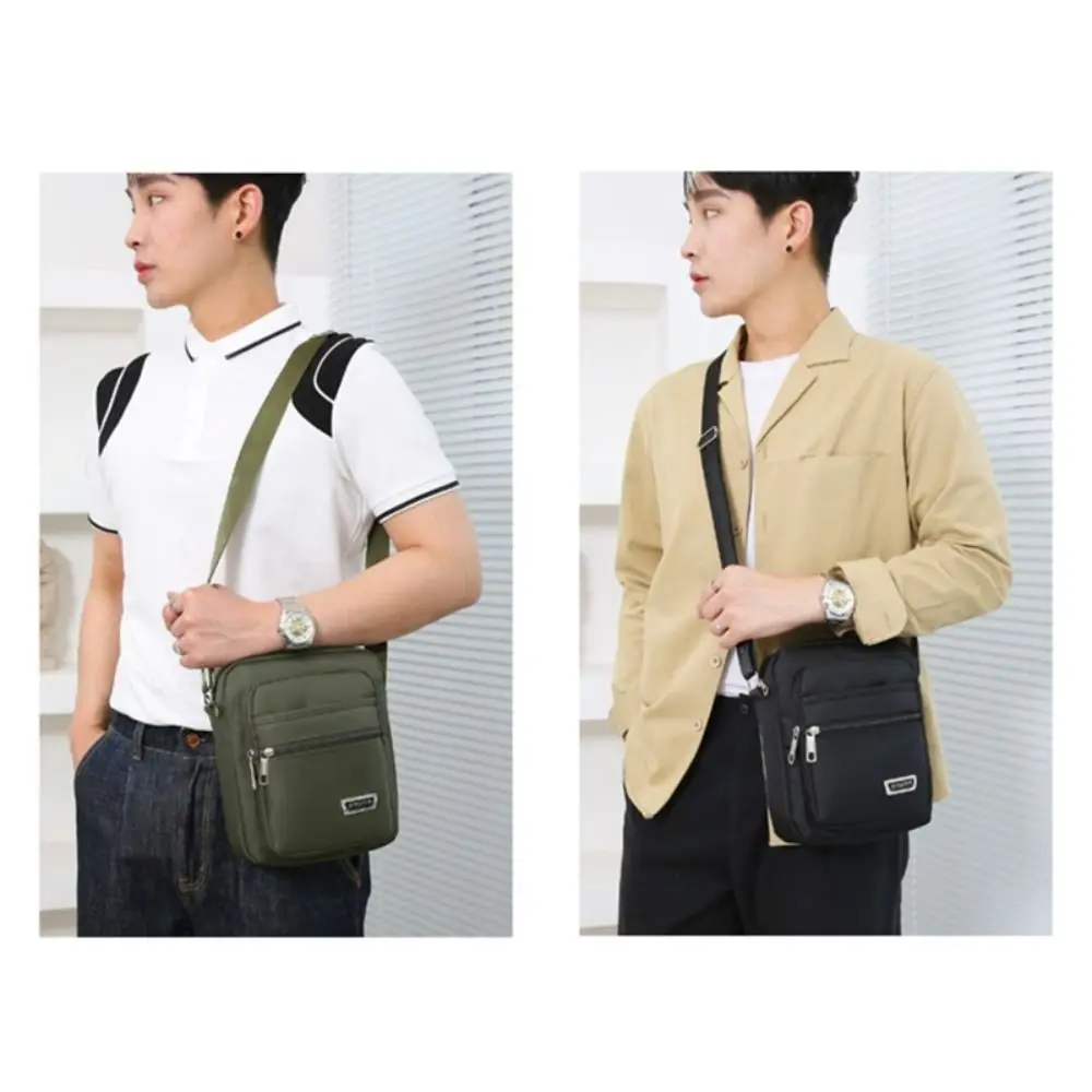 Men Crossbody Bags Male Nylon Shoulder Bags Boy Messenger Bags Man Handbags for Travel Casual Large Satchel Grey