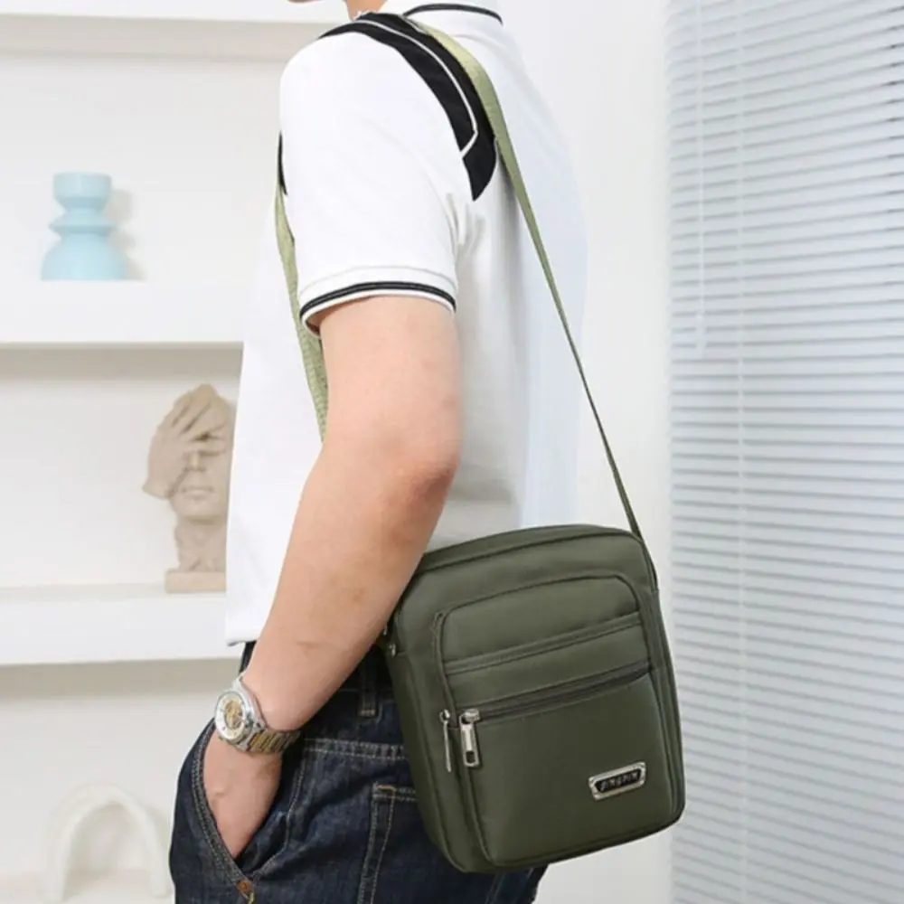 Men Crossbody Bags Male Nylon Shoulder Bags Boy Messenger Bags Man Handbags for Travel Casual Large Satchel Grey