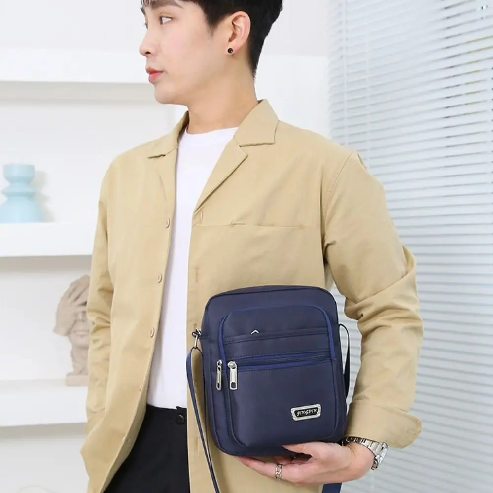 Men Crossbody Bags Male Nylon Shoulder Bags Boy Messenger Bags Man Handbags for Travel Casual Large Satchel Grey