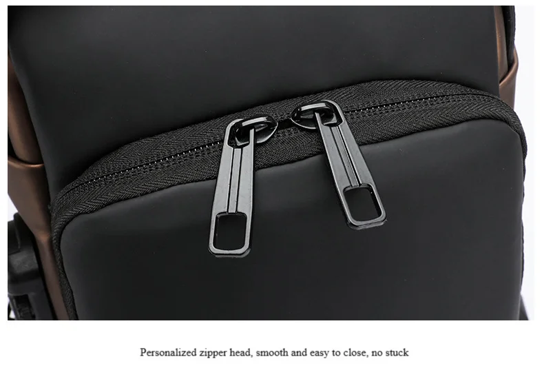 Men's Anti-Theft Chest Bag with Password Lock & USB Port Waterproof Crossbody Sling Backpack for Travel Work Cycling