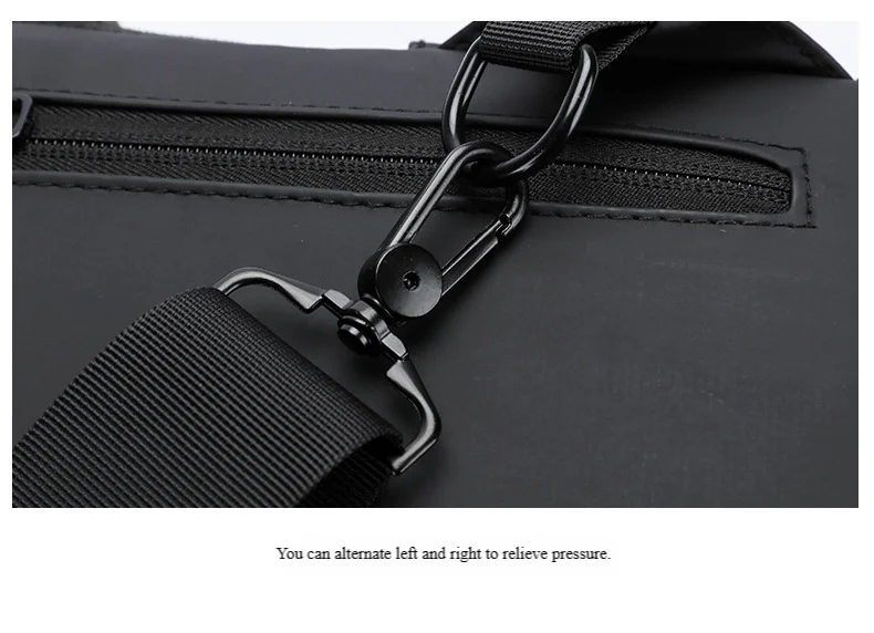 Men's Anti-Theft Chest Bag with Password Lock & USB Port Waterproof Crossbody Sling Backpack for Travel Work Cycling