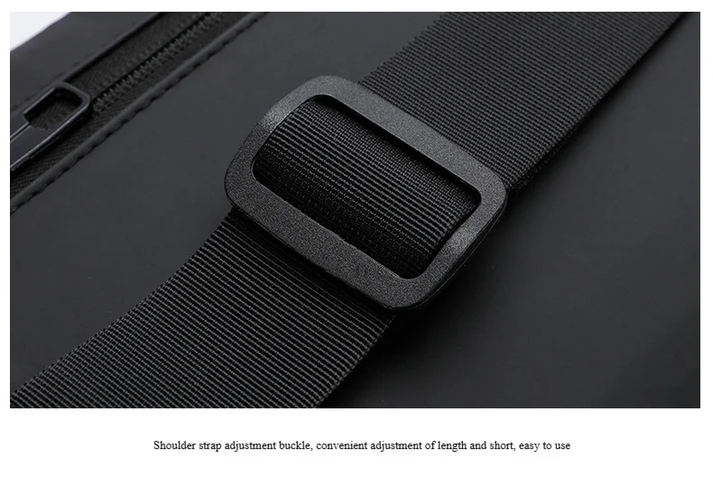 Men's Anti-Theft Chest Bag with Password Lock & USB Port Waterproof Crossbody Sling Backpack for Travel Work Cycling